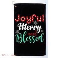 Joyful Merry And Blessed Golf Towel thumb 0