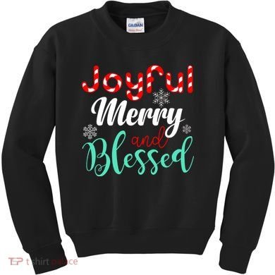 Joyful Merry And Blessed Kids Sweatshirt