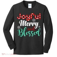Joyful Merry And Blessed Kids Long Sleeve Shirt thumb 0