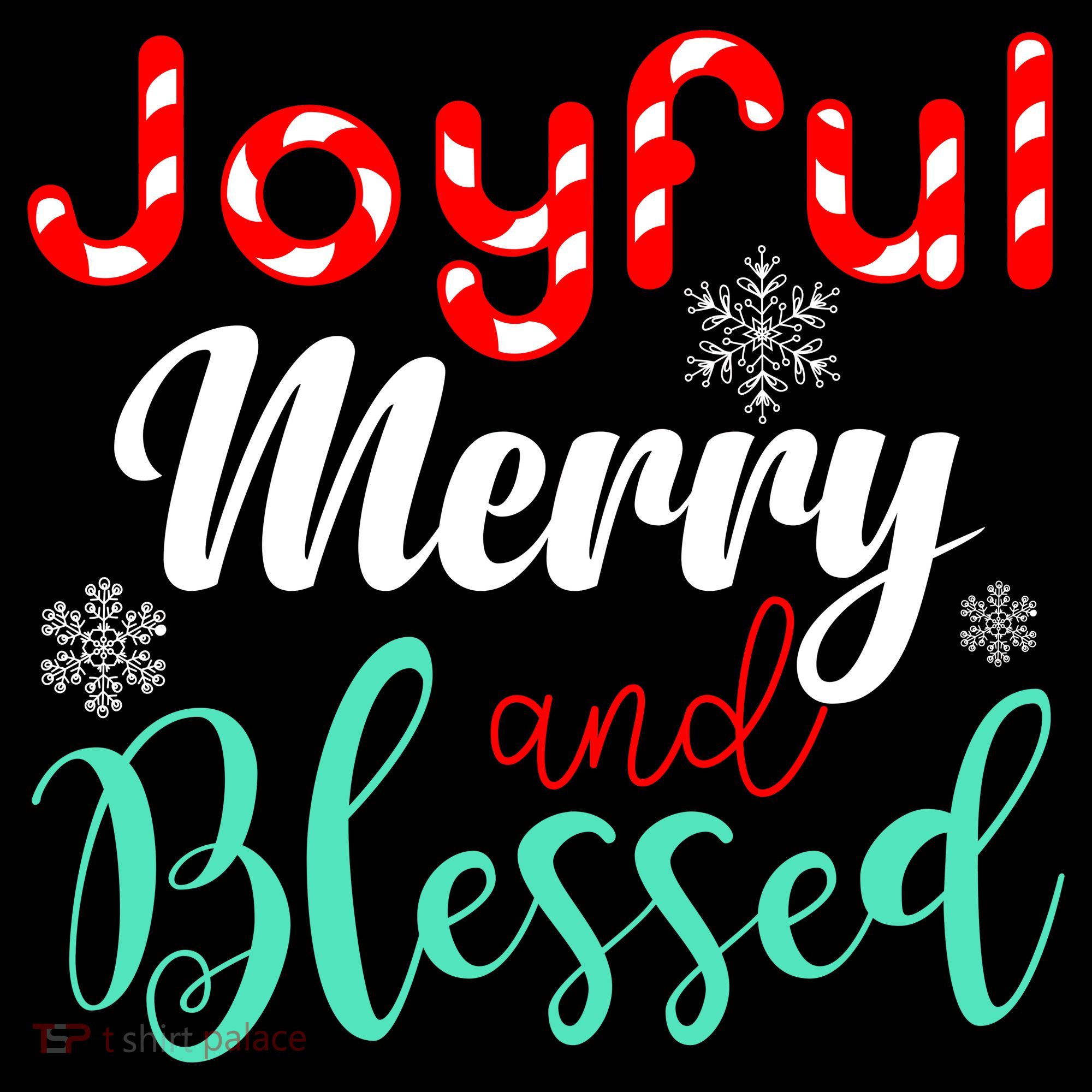 Joyful Merry And Blessed Kids T-Shirt