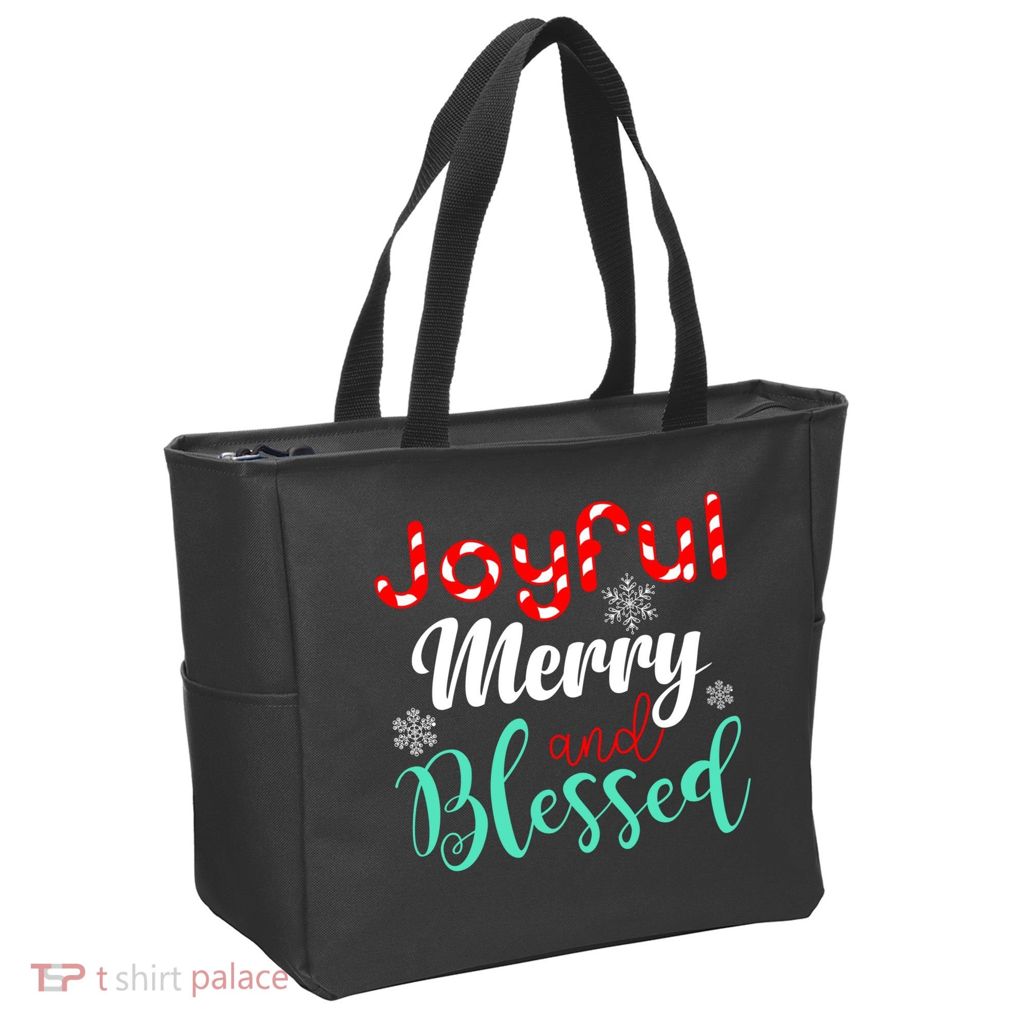 Joyful Merry And Blessed Tote Bag