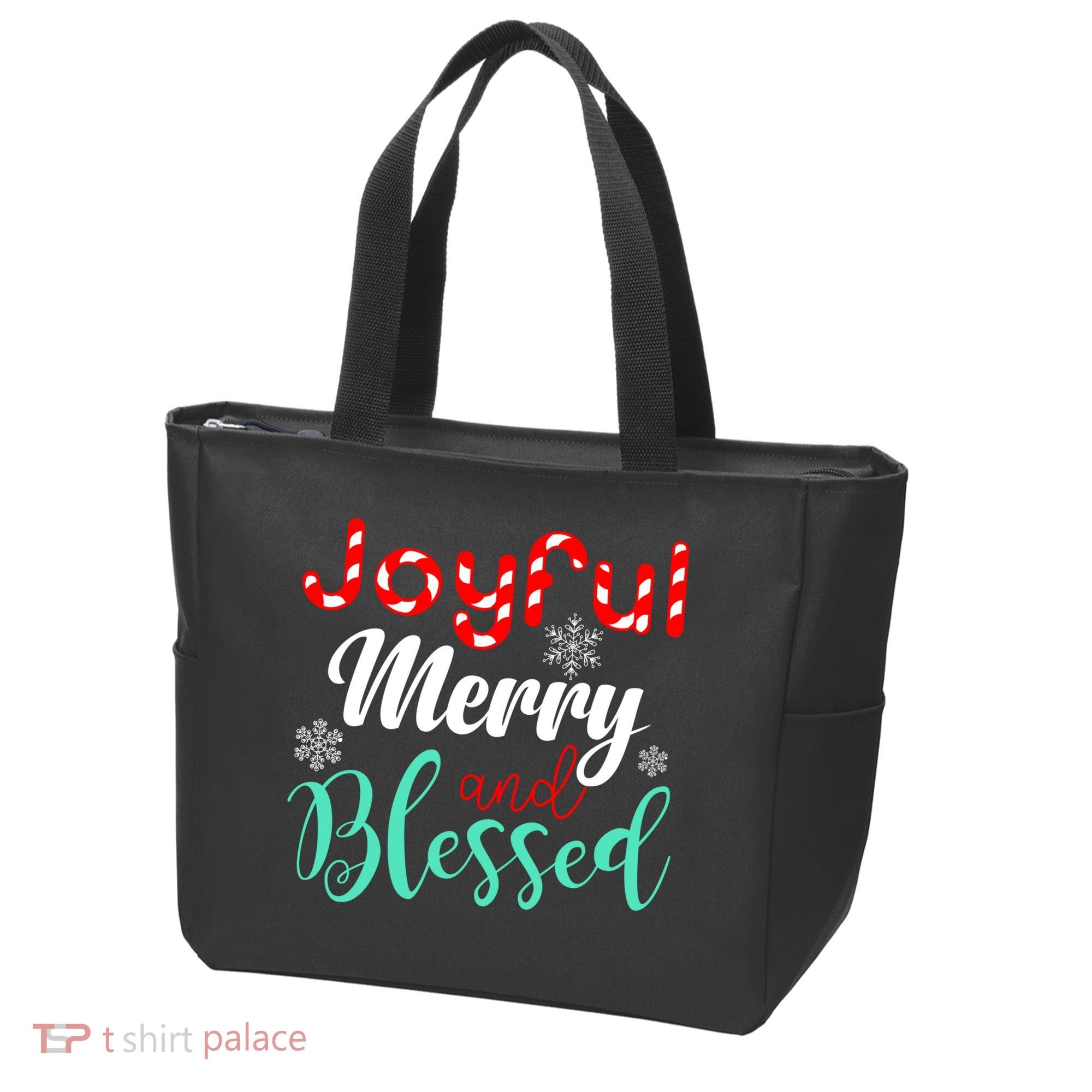 Joyful Merry And Blessed Tote Bag