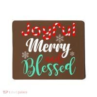 Joyful Merry And Blessed Mousepad thumb 0