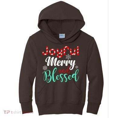 Joyful Merry And Blessed Kids Hoodie