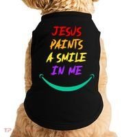 Jesus Paints A Smile In Me Doggie Tank thumb 0
