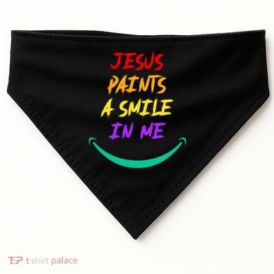Jesus Paints A Smile In Me USA-Made Doggie Bandana