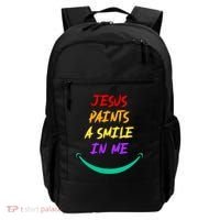 Jesus Paints A Smile In Me Backpack thumb 0