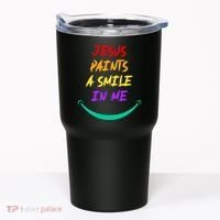 Jesus Paints A Smile In Me Tumbler thumb 0