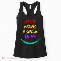 Jesus Paints A Smile In Me Women's Tank Top thumb 0