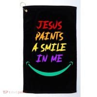 Jesus Paints A Smile In Me Golf Towel thumb 0