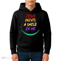 Jesus Paints A Smile In Me Kids Hoodie thumb 4