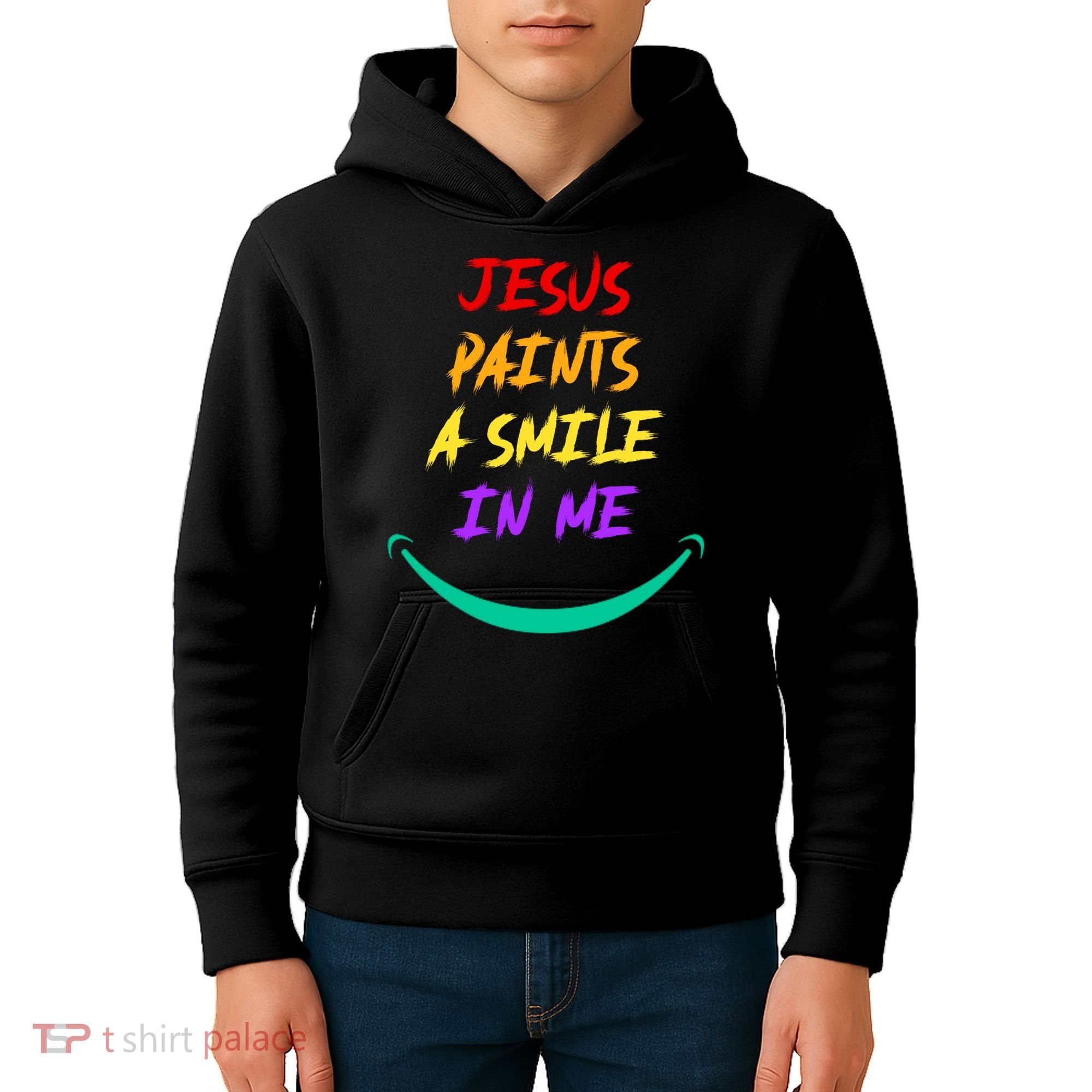 Jesus Paints A Smile In Me Kids Hoodie
