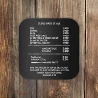Jesus Paid-It All Christianity Christian Bible Coaster thumb 0