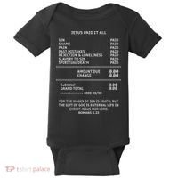 Jesus Paid-It All Christianity Christian Bible Baby Bodysuit thumb 0