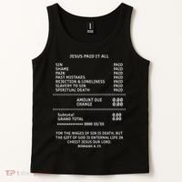 Jesus Paid-It All Christianity Christian Bible Tank Top thumb 2