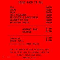 Jesus Paid-It All Christianity Christian Bible Santa Hat thumb 1