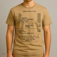 Jesus Paid-It All Christianity Christian Bible T-Shirt thumb 3