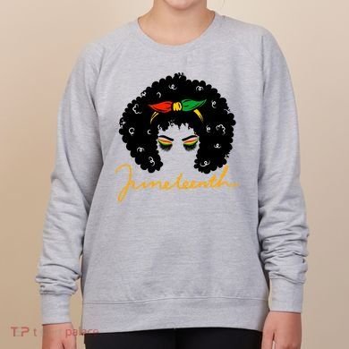 Juneteenth Pride Afro Hair Black History Women's Sweatshirt