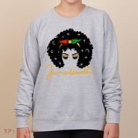 Juneteenth Pride Afro Hair Black History Women's Sweatshirt thumb 0