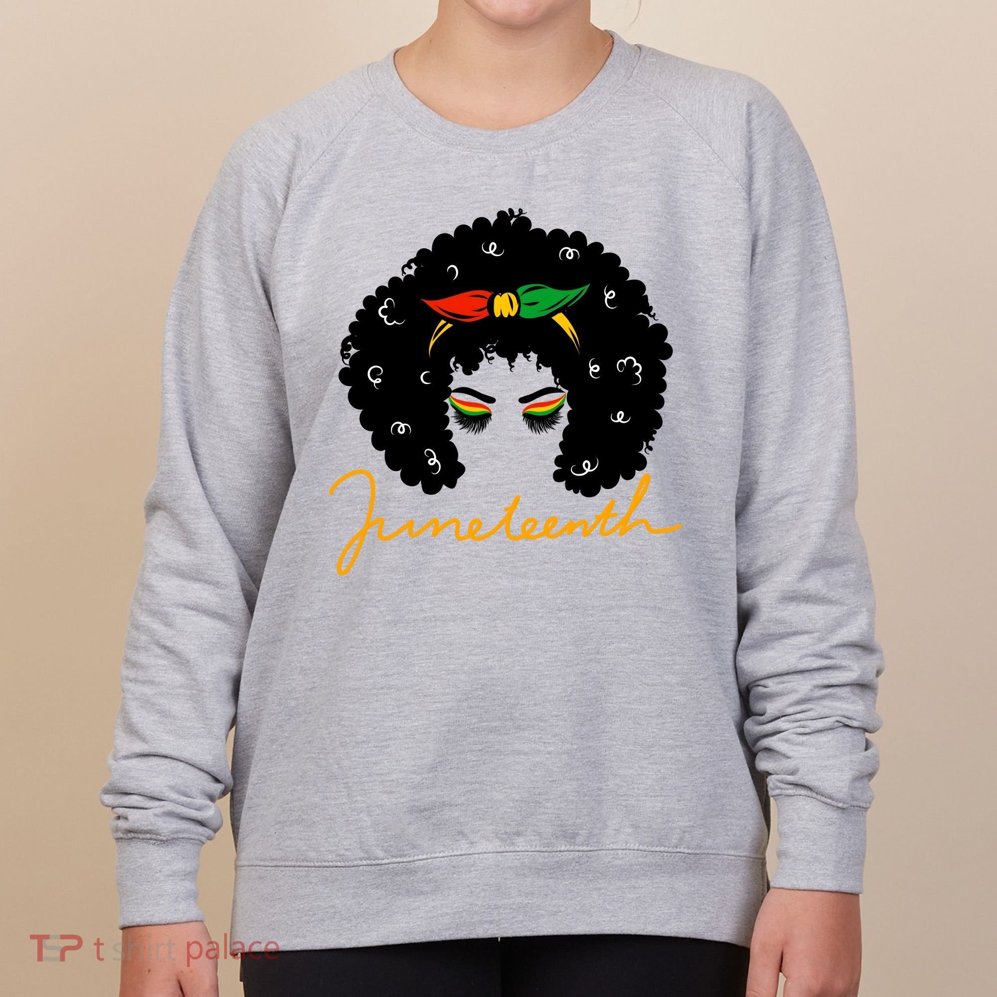 Juneteenth Pride Afro Hair Black History Women's Sweatshirt