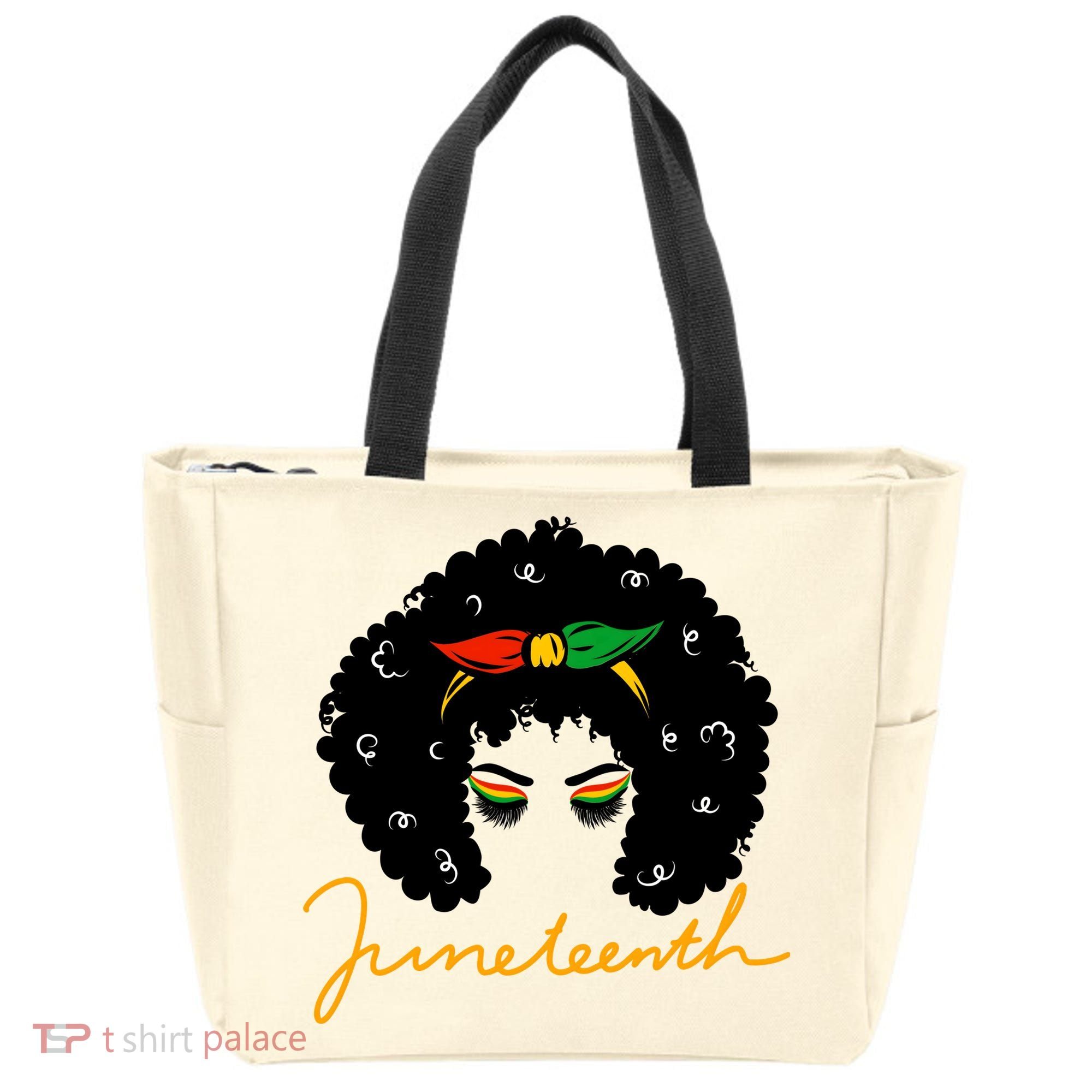 Juneteenth Pride Afro Hair Black History Tote Bag