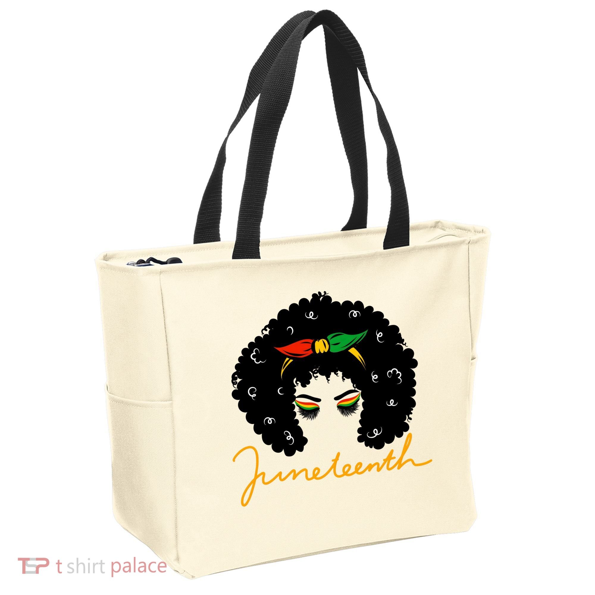 Juneteenth Pride Afro Hair Black History Tote Bag