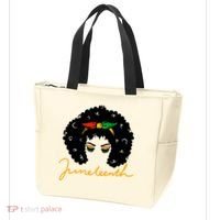 Juneteenth Pride Afro Hair Black History Tote Bag thumb 3