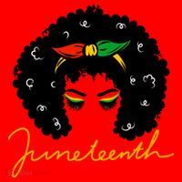 Juneteenth Pride Afro Hair Black History Santa Hat thumb 1