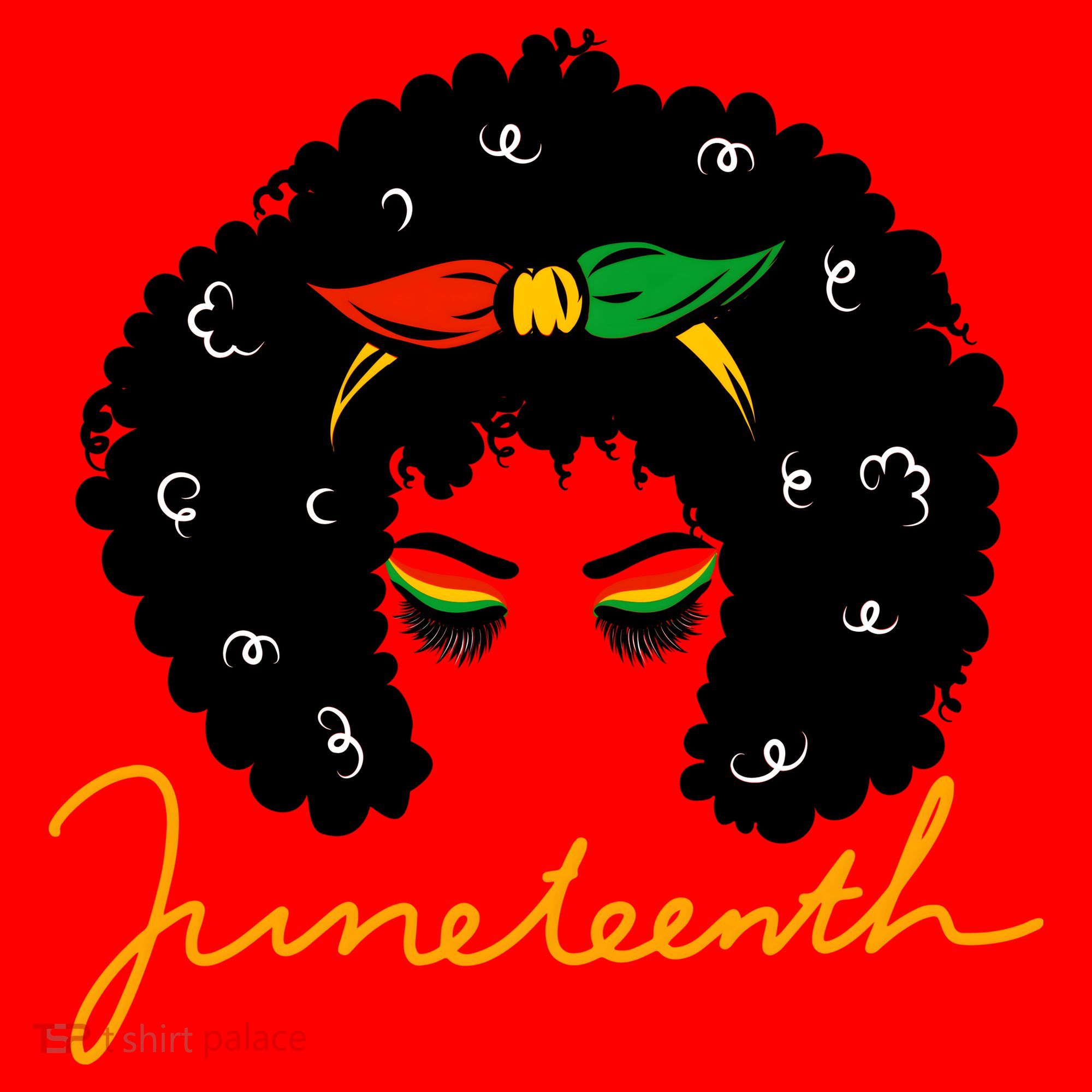Juneteenth Pride Afro Hair Black History Santa Hat