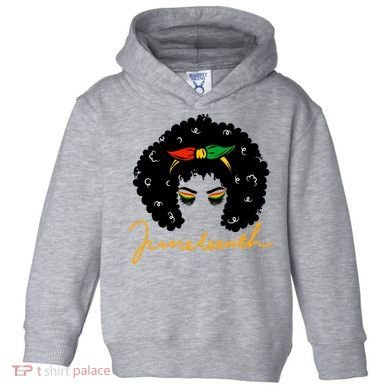 Juneteenth Pride Afro Hair Black History Toddler Hoodie