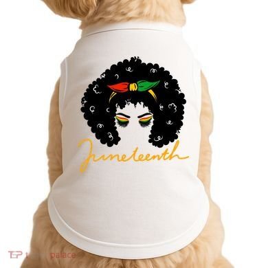 Juneteenth Pride Afro Hair Black History Doggie Tank
