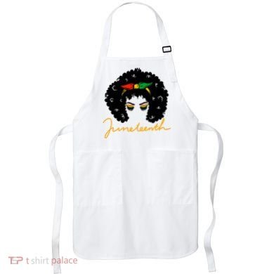 Juneteenth Pride Afro Hair Black History Apron