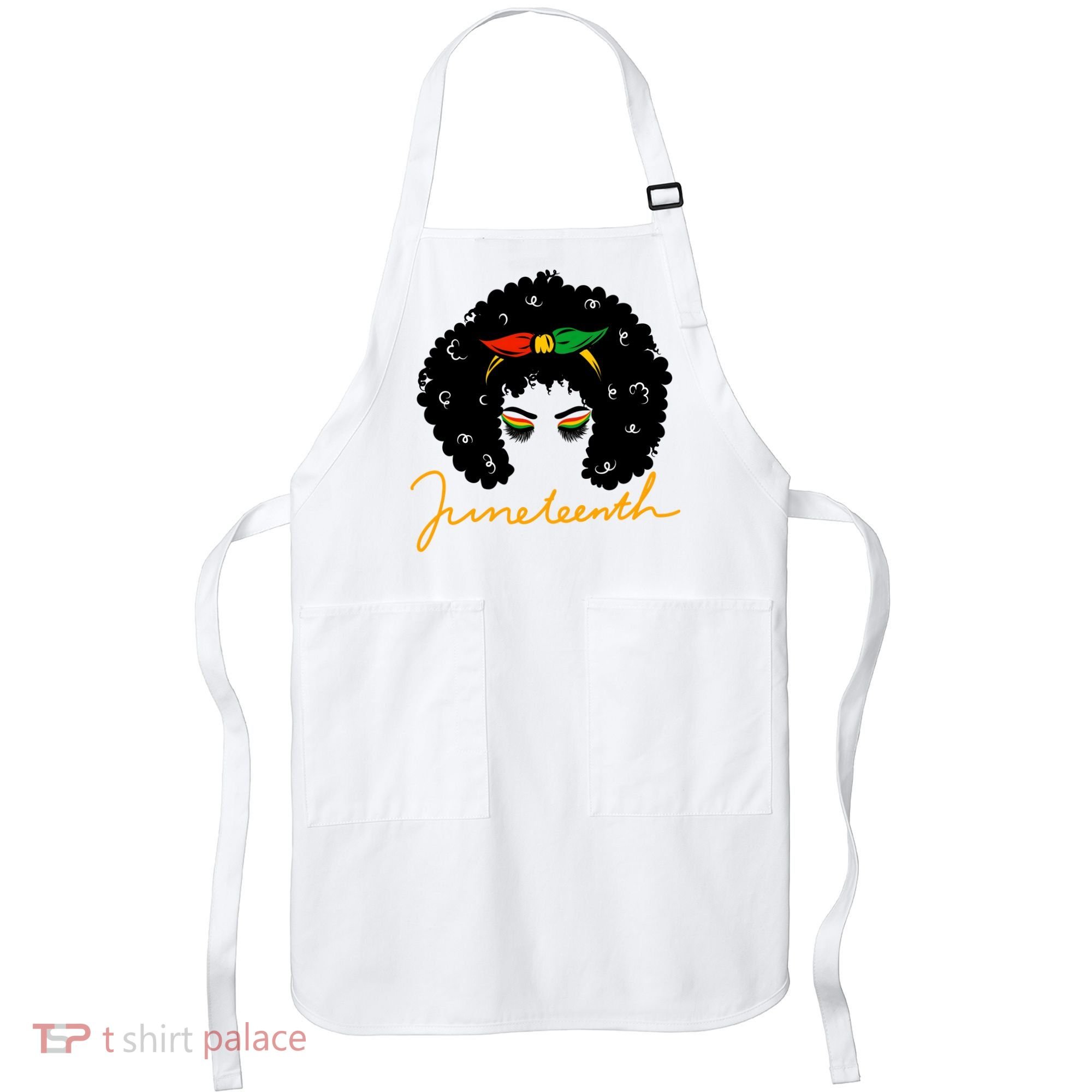 Juneteenth Pride Afro Hair Black History Apron