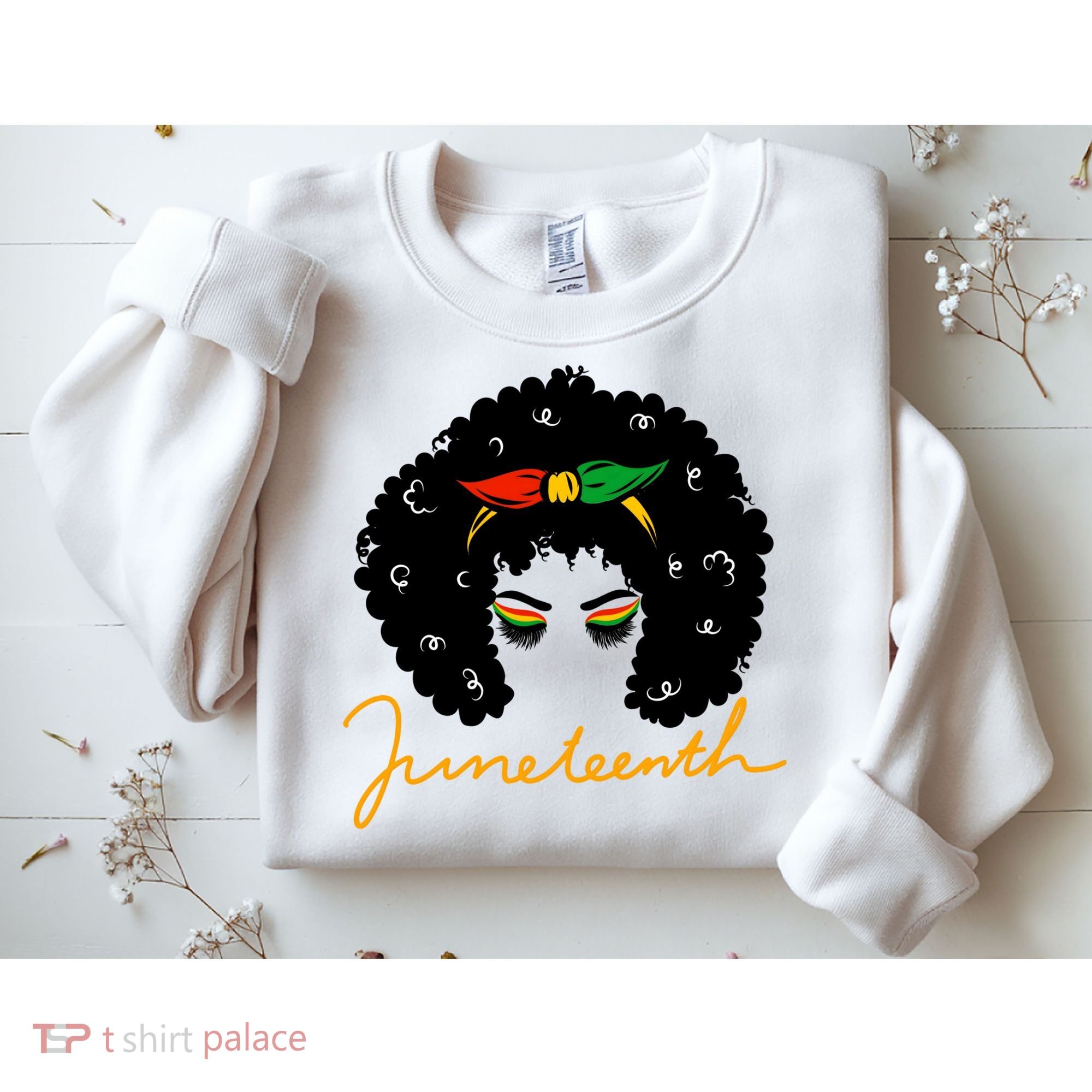 Juneteenth Pride Afro Hair Black History Sweatshirt