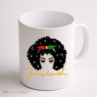 Juneteenth Pride Afro Hair Black History Coffee Mug thumb 1