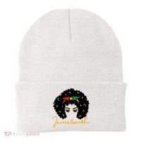 Juneteenth Pride Afro Hair Black History Beanie thumb 0