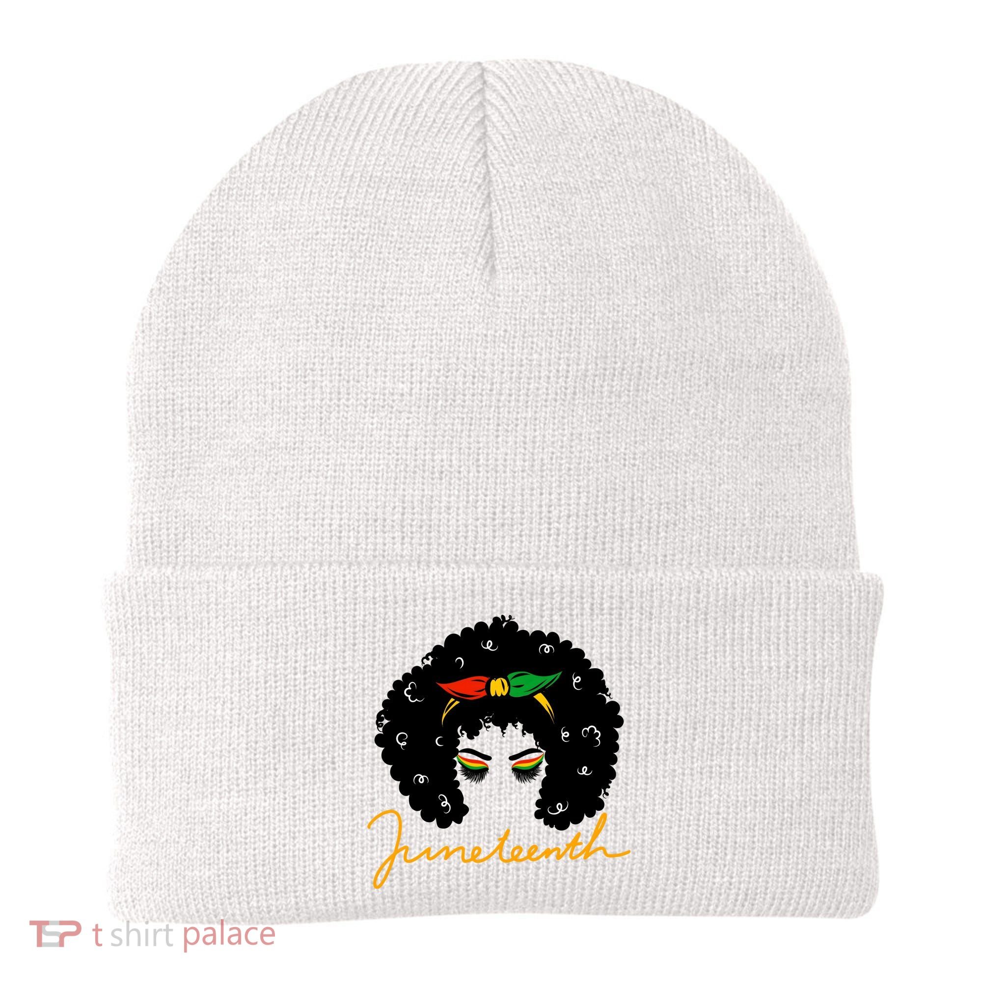 Juneteenth Pride Afro Hair Black History Beanie