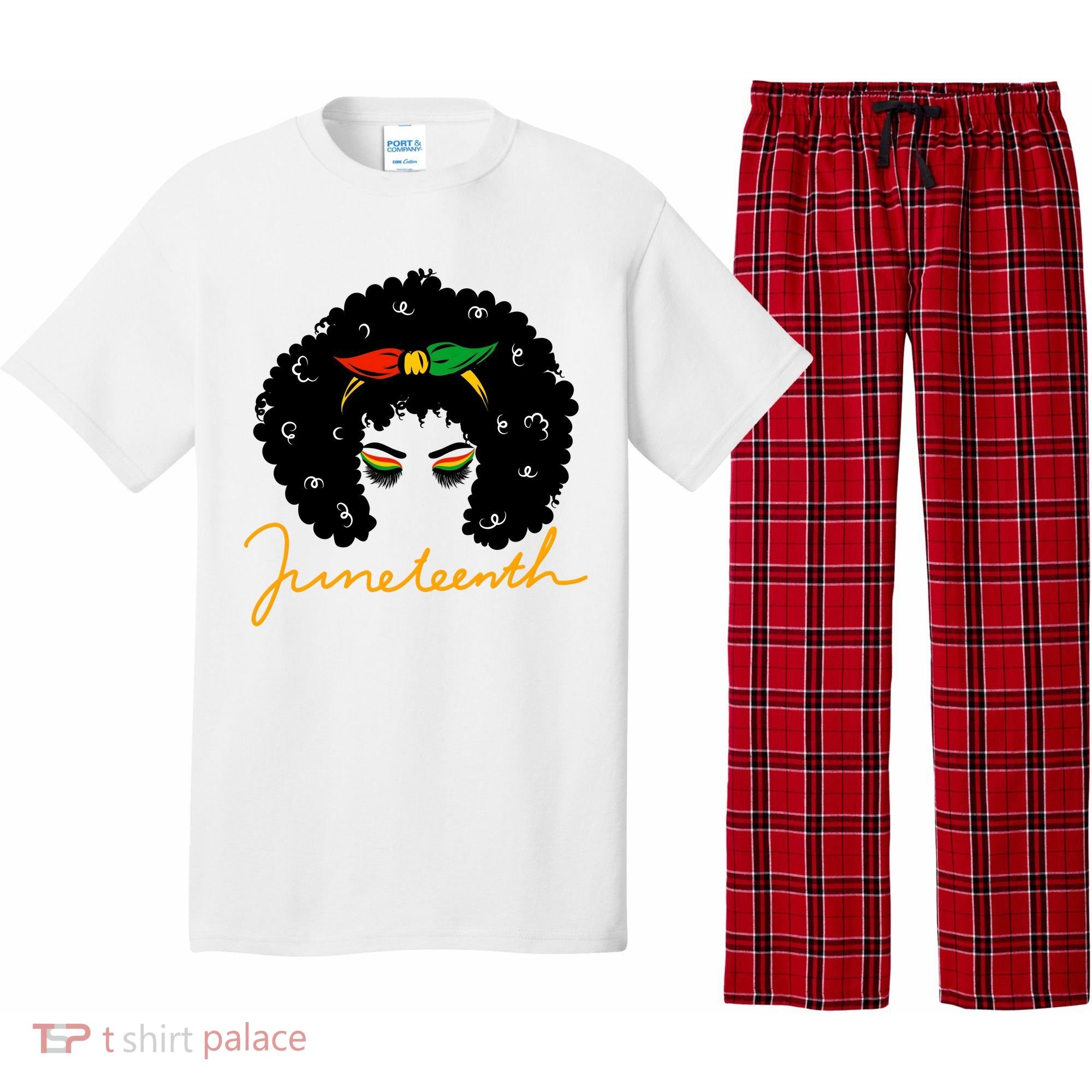 Juneteenth Pride Afro Hair Black History Pajama Set