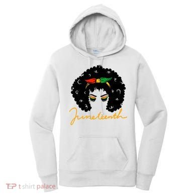 Juneteenth Pride Afro Hair Black History Women's Hoodie