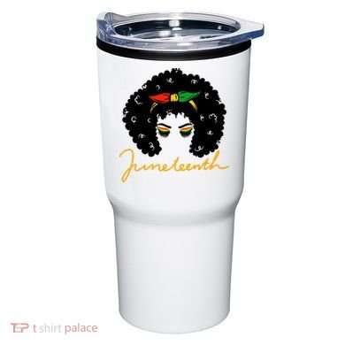 Juneteenth Pride Afro Hair Black History Tumbler