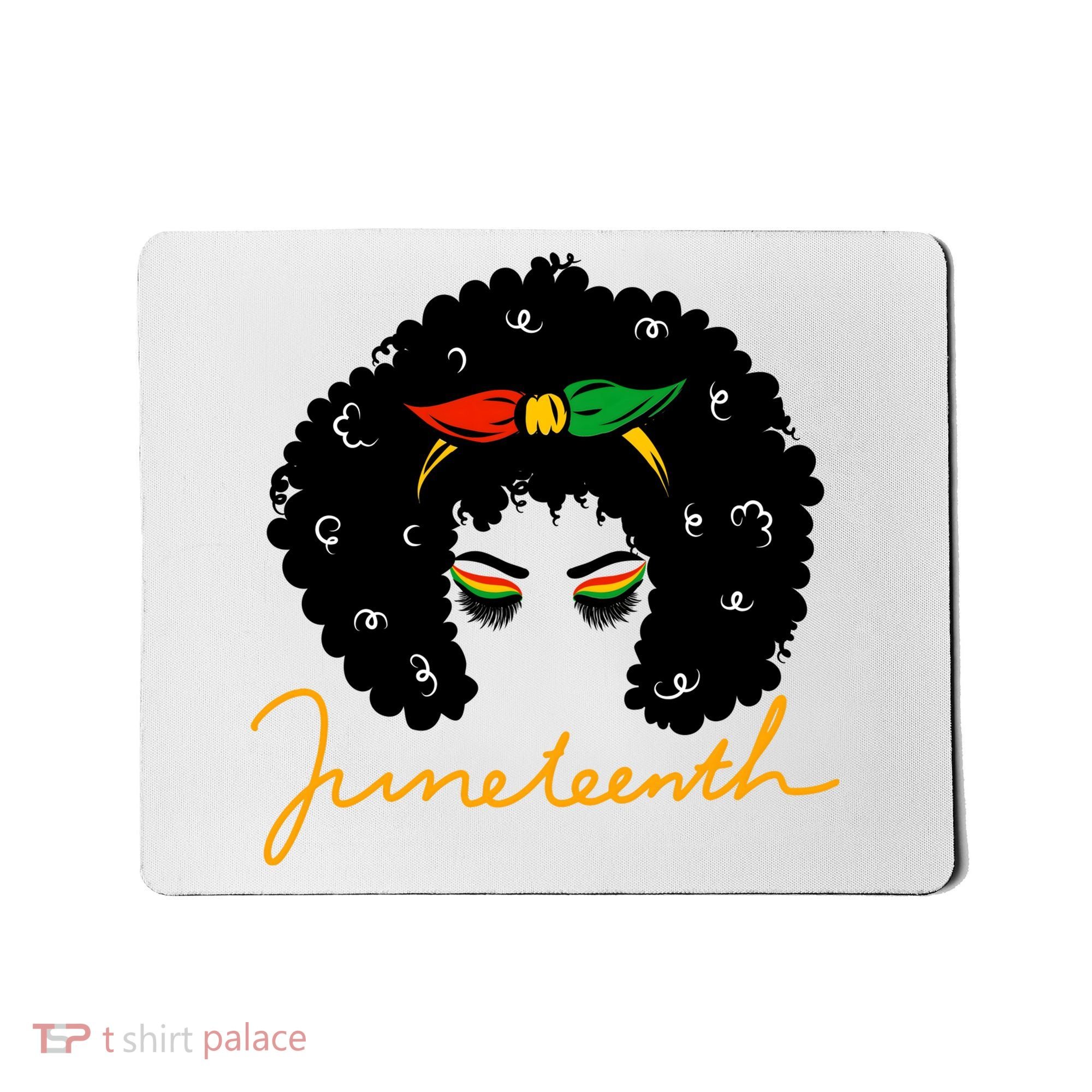 Juneteenth Pride Afro Hair Black History Mousepad