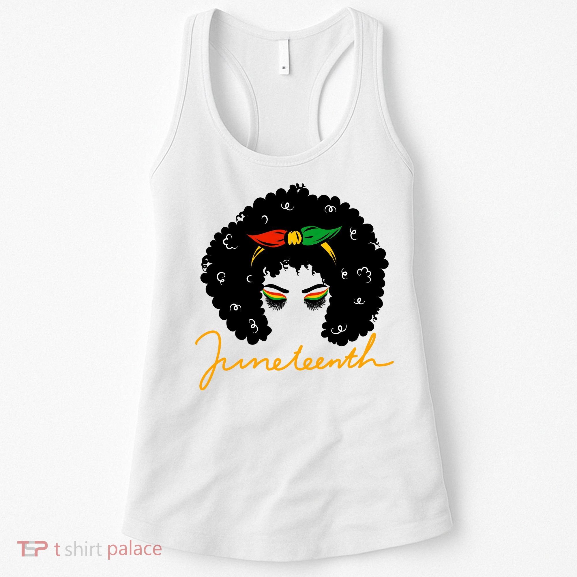 Juneteenth Pride Afro Hair Black History Women's Tank Top
