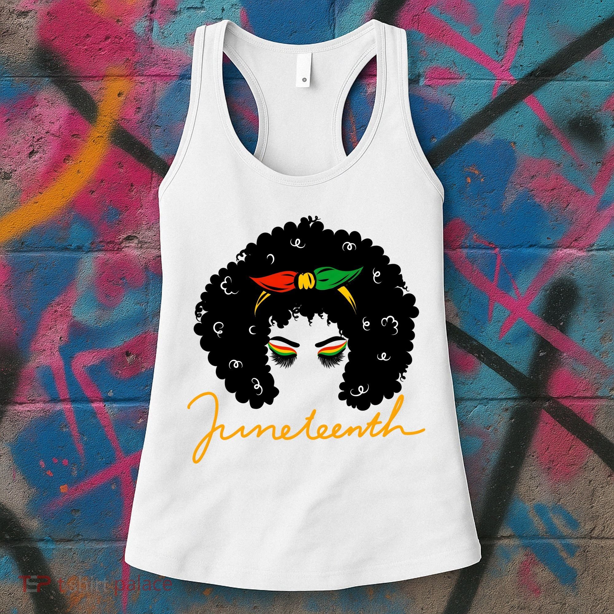 Juneteenth Pride Afro Hair Black History Women's Tank Top