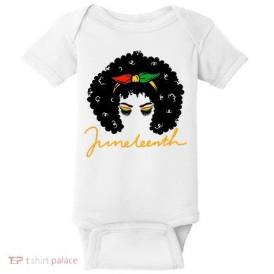 Juneteenth Pride Afro Hair Black History Baby Bodysuit