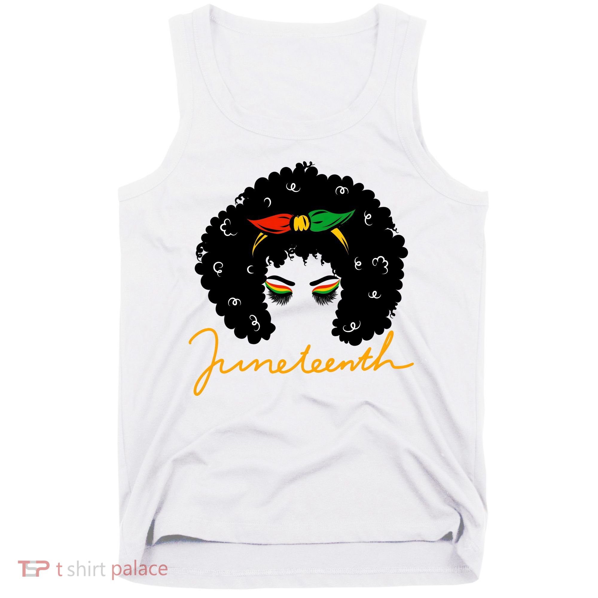 Juneteenth Pride Afro Hair Black History Tank Top