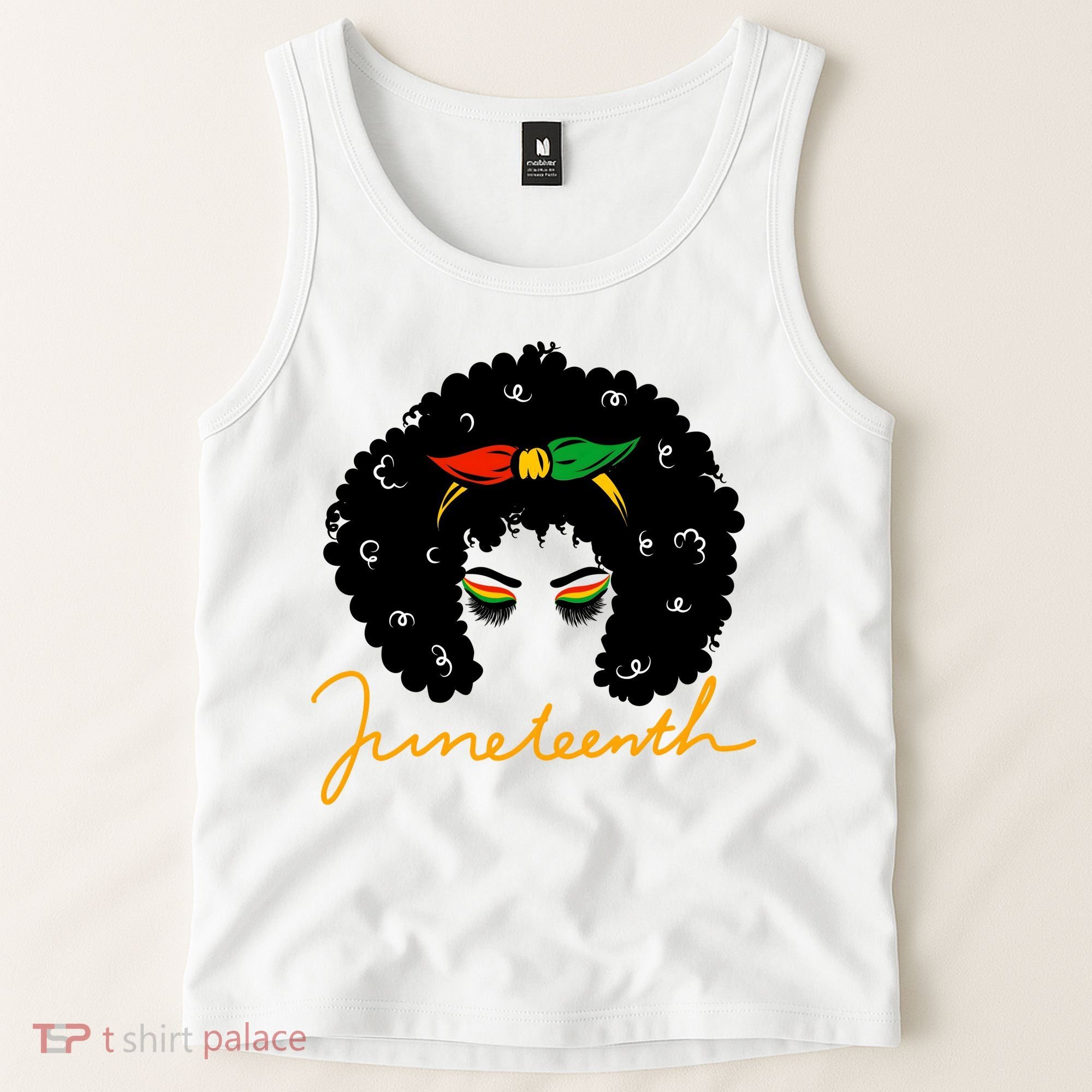 Juneteenth Pride Afro Hair Black History Tank Top