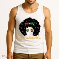 Juneteenth Pride Afro Hair Black History Tank Top thumb 3