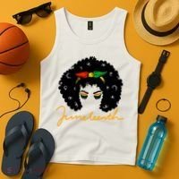 Juneteenth Pride Afro Hair Black History Tank Top thumb 4