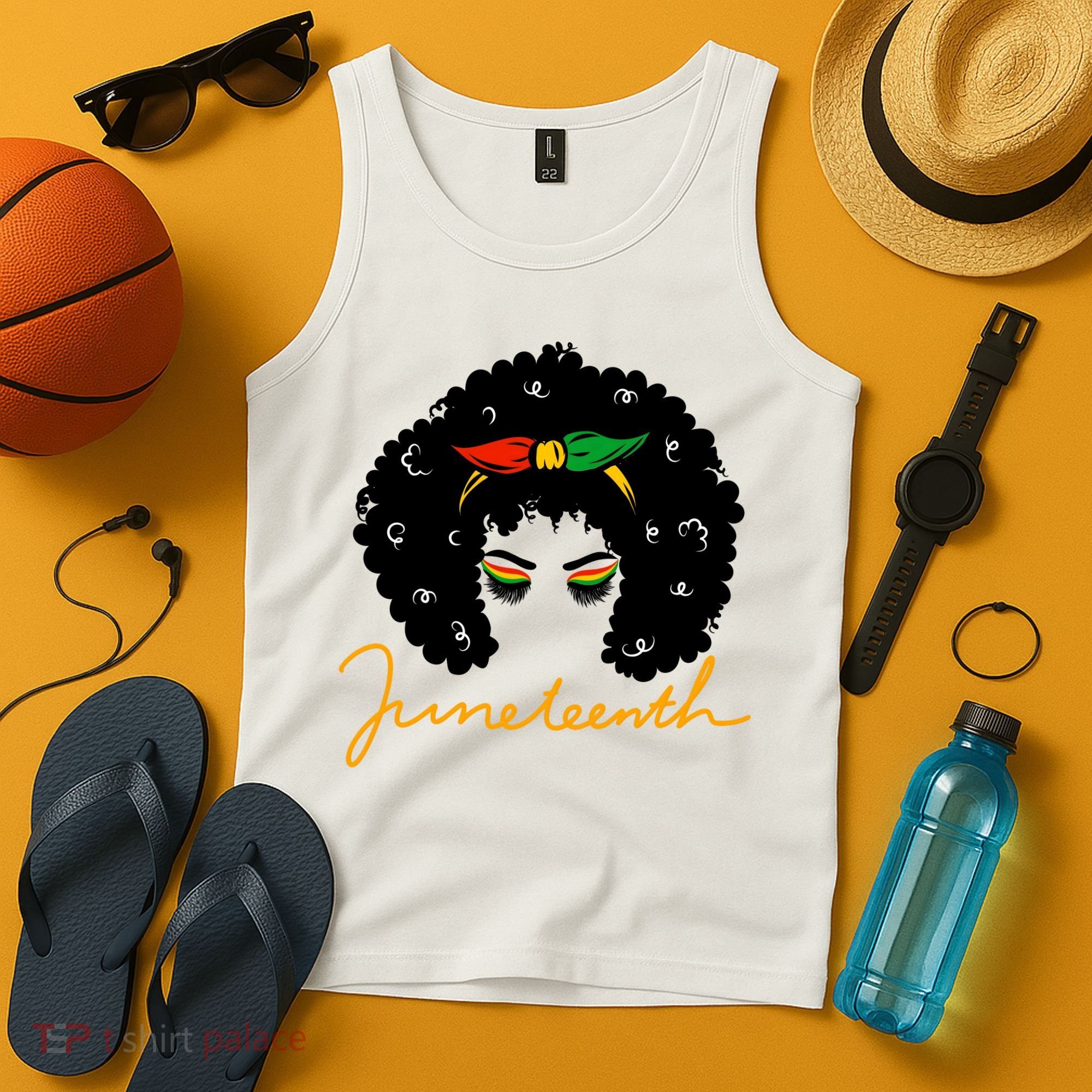 Juneteenth Pride Afro Hair Black History Tank Top