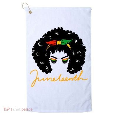 Juneteenth Pride Afro Hair Black History Golf Towel